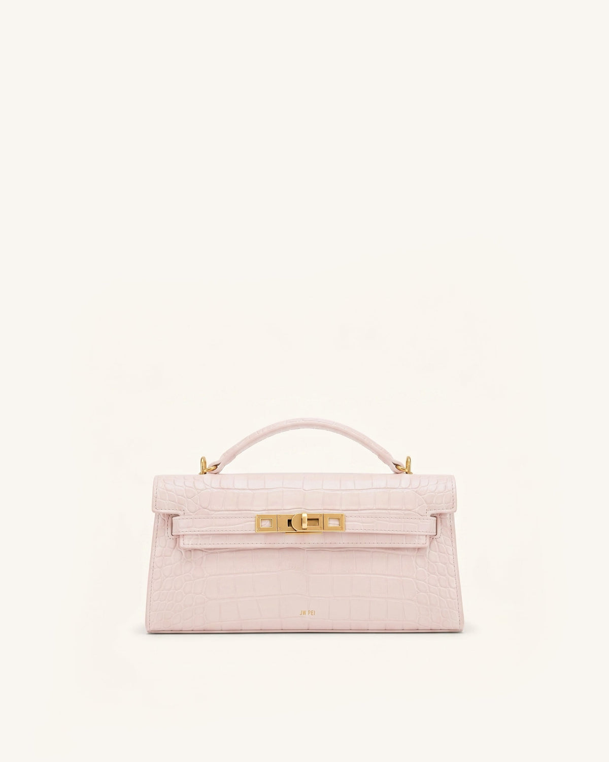 Noor Top Handle Bag - Pink Croc