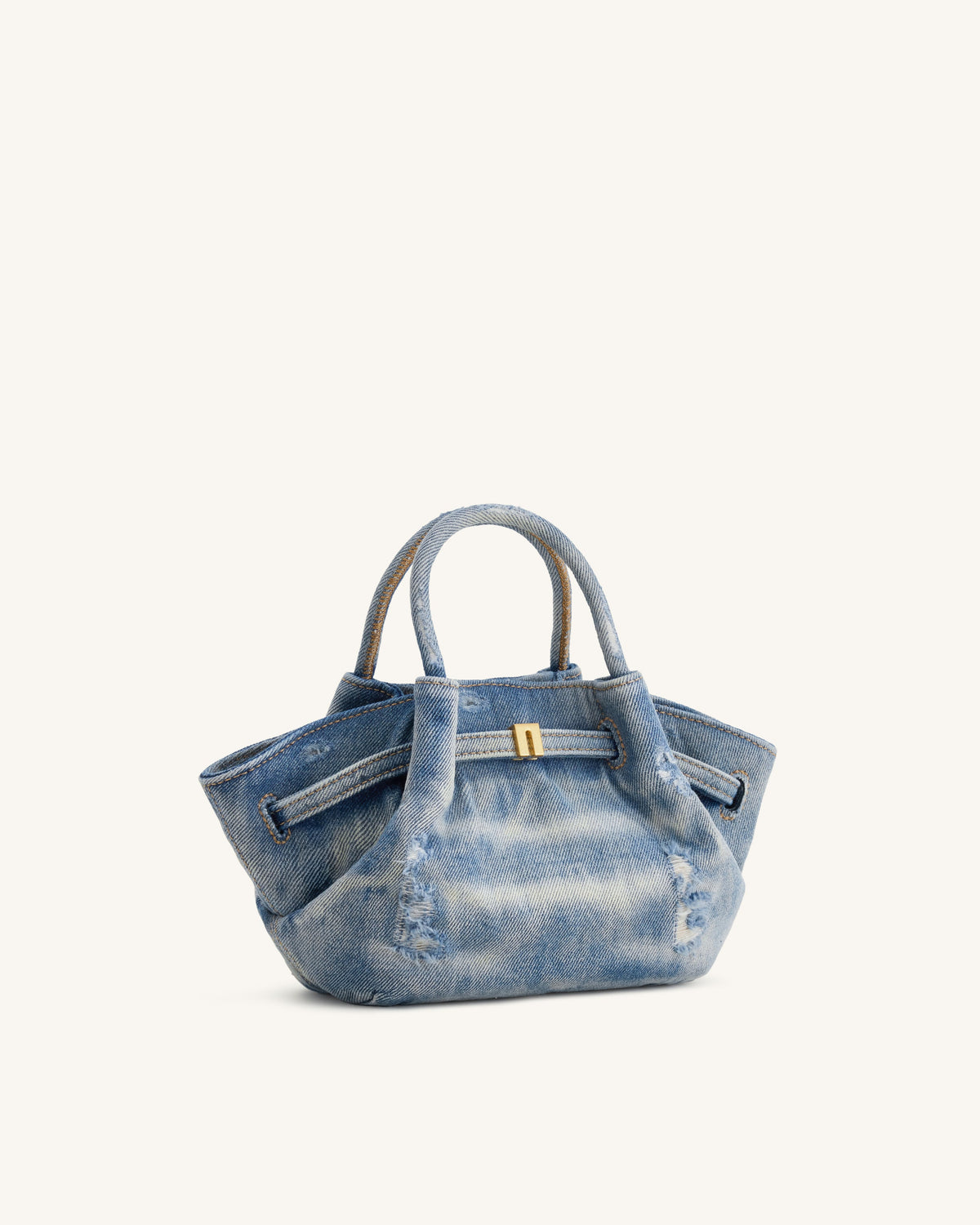 Hana Mini Denim Tote Bag - Blue