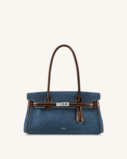 Yara Denim Shoulder Bag - Blue